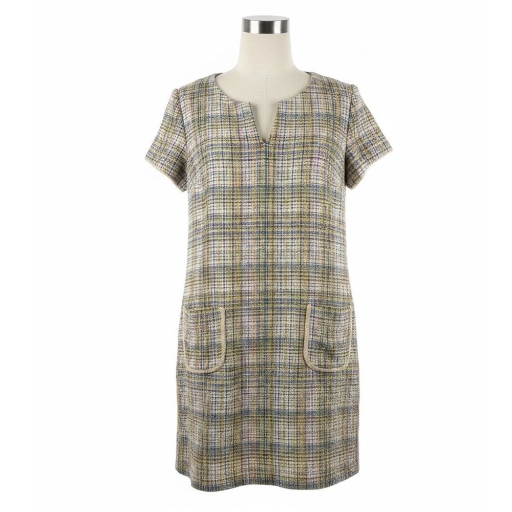 Sara Campbell Tweed Shift Dress - Size 8